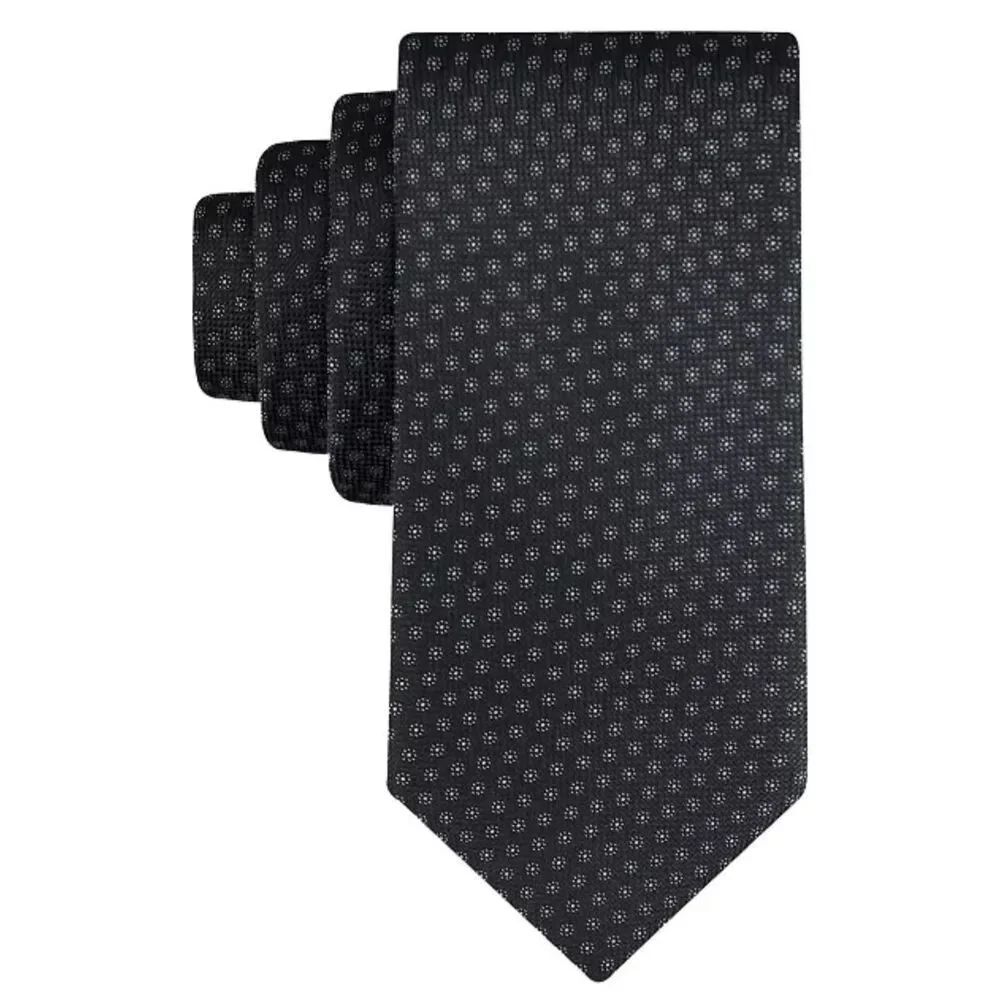 Calvin Klein NWT 3” Zella Medallion Tie Black OS